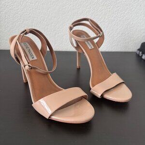 Steve Madden Reno Nude Heels Stiletto Tan Sandal Womens‎ 9.5 Shoes